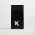 X-6 R7 7700X + RTX 5060Ti 16GB XEN BLACK gaming desktop - black tower case, front view with logo