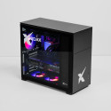X-6 R7 7700X + RTX 5060Ti 16GB XEN BLACK gaming desktop - black case, glass panel, RGB interior