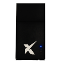 X-6 R7 7700X + RTX 5060Ti 16GB XEN BLACK gaming desktop - black case front view with X logo and blue LED