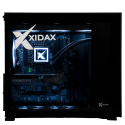 X-6 R7 7700X + RTX 5060Ti 16GB XEN BLACK gaming desktop - black case with glass panel, white AIO and lit logo