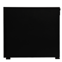 X-6 R7 7700X + RTX 5060Ti 16GB XEN BLACK gaming desktop - side view of solid black panel