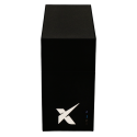 X-6 R7 7700X + RTX 5060Ti 16GB XEN BLACK gaming desktop - black case front angle with logo