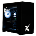 X-6 R7 7700X + RTX 5060Ti 16GB XEN BLACK gaming desktop - black case, glass panel, white RGB fans