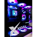 X-6 9800X3D RTX 5090 build - close-up of RGB CPU cooler and fans