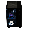 X-6 9800X3D + RTX 5090 ONAMI BLACK gaming desktop - black cube case, glass panel, RGB interior