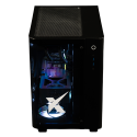X-6 9800X3D + RTX 5090 ONAMI BLACK gaming desktop - black cube case, glass panel, RGB interior
