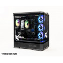 X-6 RTX 5070 + i7 14700F TENRAI BLACK gaming desktop - black case, tempered glass, RGB fans visible