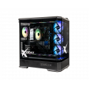 X-6 RTX 5070 + i7 14700F TENRAI BLACK gaming desktop - black case with RGB fans and glass side panel