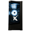 X-6 RTX 5070 + i7 14700F TENRAI BLACK gaming desktop - black case, blue/white RGB fans, glass side panel